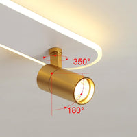 LED аплик със спотове 100 cm Бял + Златист – еквивалент 300W