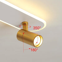 LED аплик със спотове 60 cm Бял + Златист – еквивалент 200W