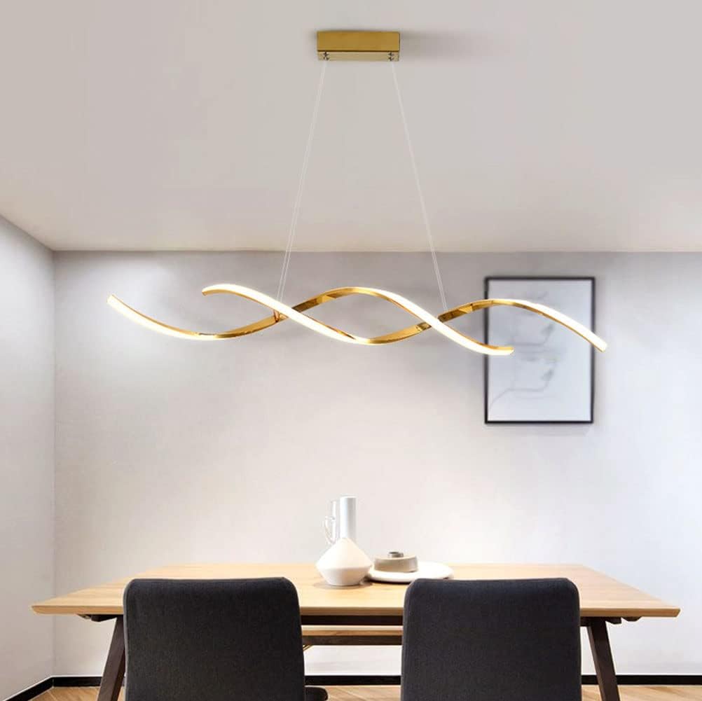 LED осветително тяло 120W висящо LINNEA GOLD с дистанционно