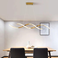 LED осветително тяло 120W висящо LINNEA GOLD с дистанционно
