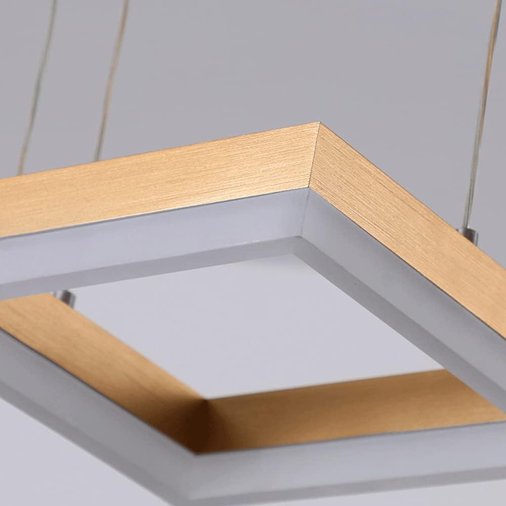 LED осветително тяло пендел Squares златист Еквивалент 400W с дистанционно