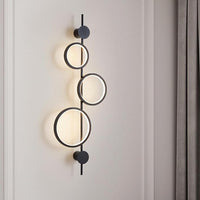 LED аплик 40W TRIPLE ROUND BLACK 3 функции