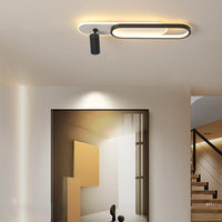 LED аплик със спотове 60 cm Бял + Черен – еквивалент 200W