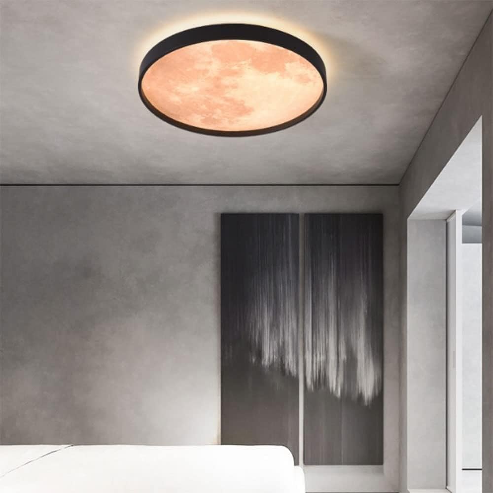 LED Плафон Maxi MOON Черен 48CM – Еквивалент 400W