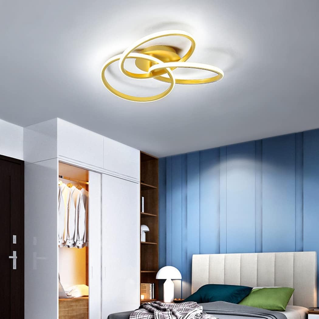LED осветително тяло Three RINGS Gold еквивалент 400W с дистанционно