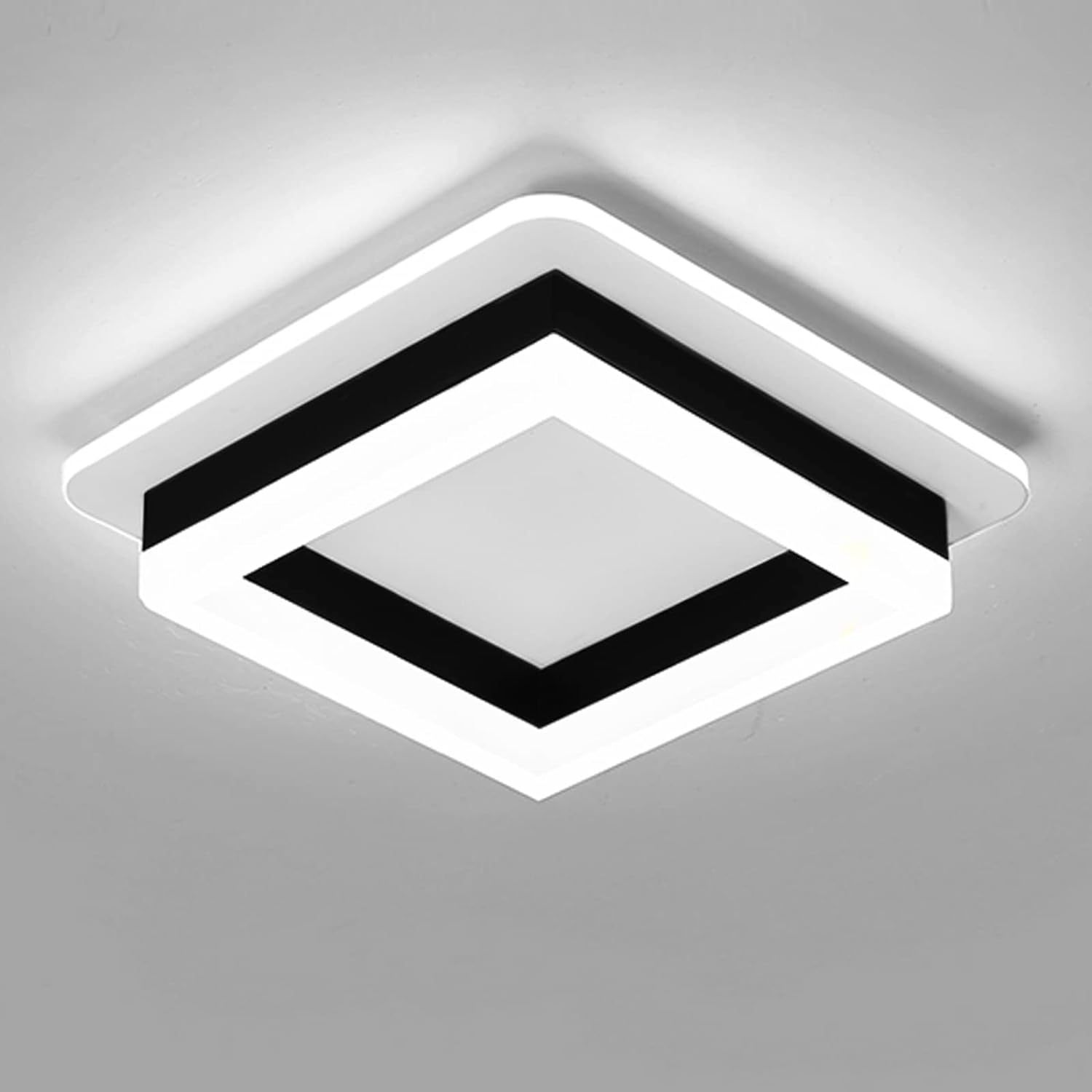 Lustra Led 64W Quadrata Black Echivalent 200W Lighting Fixtures