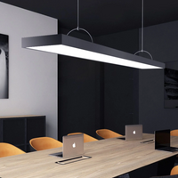 LED панел 72W 117.5 x 28cm черен, за повърхностен монтаж/окачен, еквивалент 400W
