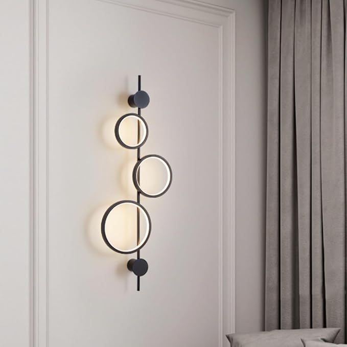 LED аплик 40W TRIPLE ROUND BLACK 3 функции