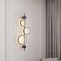 LED аплик 40W TRIPLE ROUND BLACK 3 функции