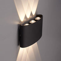 LED аплик 6W TRIO за външен монтаж, Черен