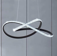 LED осветително тяло Cristal Infinity Black 2 сегмента, еквивалент 400W
