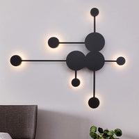 LED аплик Modern Style-6 черен еквивалент 200W
