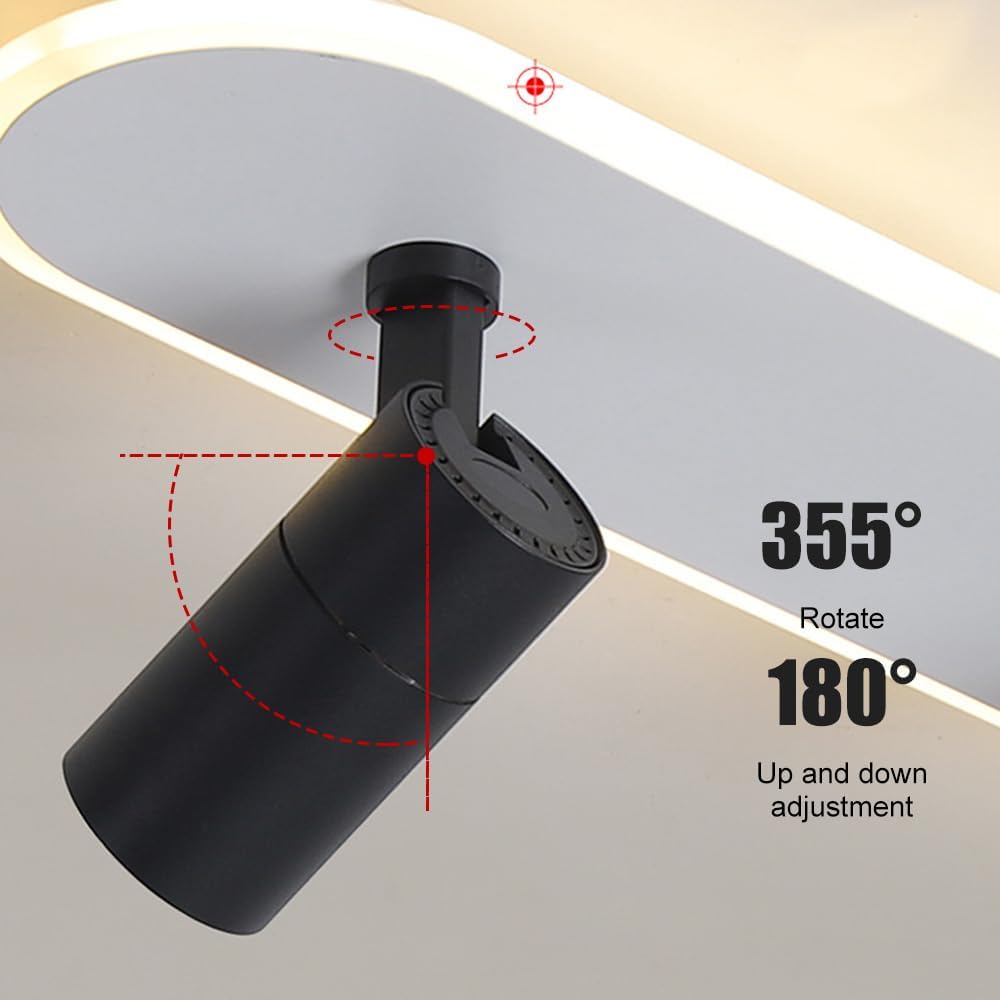 LED аплик със спотове 60 cm Бял + Черен – еквивалент 200W
