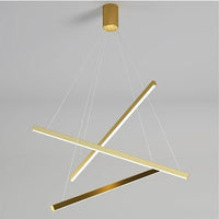 LED осветително тяло 3 Geometric GOLD LINES висящо Еквивалент 400W