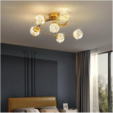 LED осветително тяло Sparkle абажур прозрачен G3396-6 еквивалент 300W