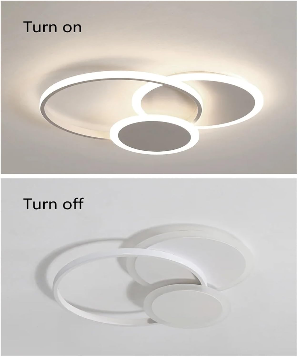 LED осветително тяло ARAGORN Rings Бял Еквивалент 500W Дистанционно