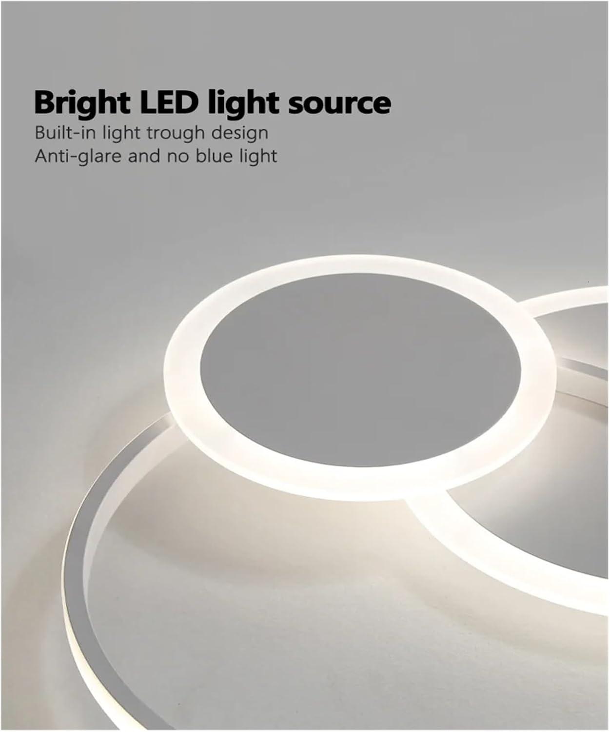 LED осветително тяло ARAGORN Rings Бял Еквивалент 500W Дистанционно
