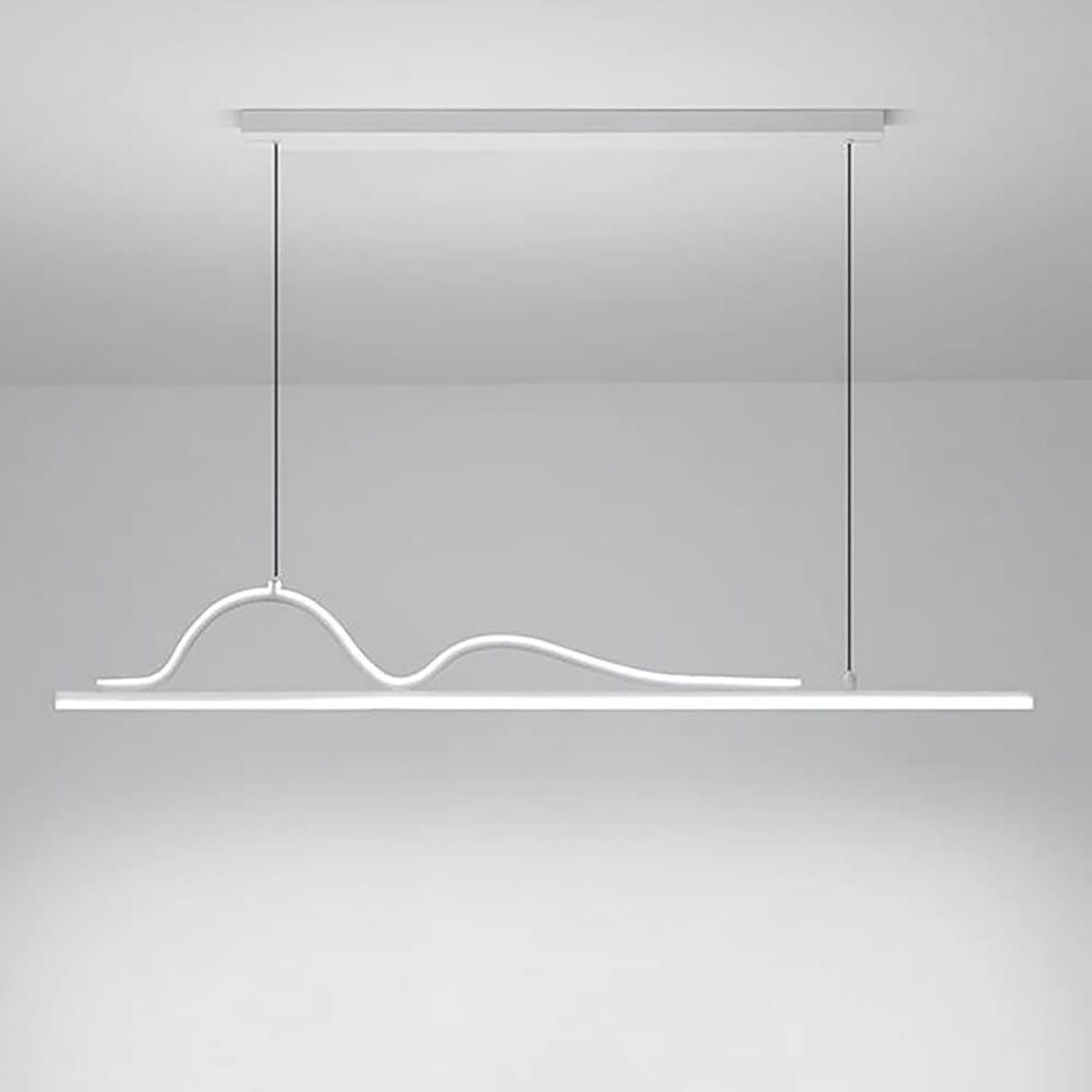 LED осветително тяло Snake, висящо, бяло, еквивалент 400W, с дистанционно