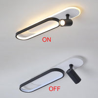 LED аплик със спотове 60 cm Бял + Черен – еквивалент 200W