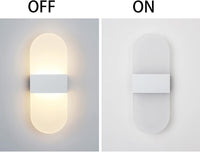 LED аплик за стена 12W SUBLIME OVAL БЯЛА