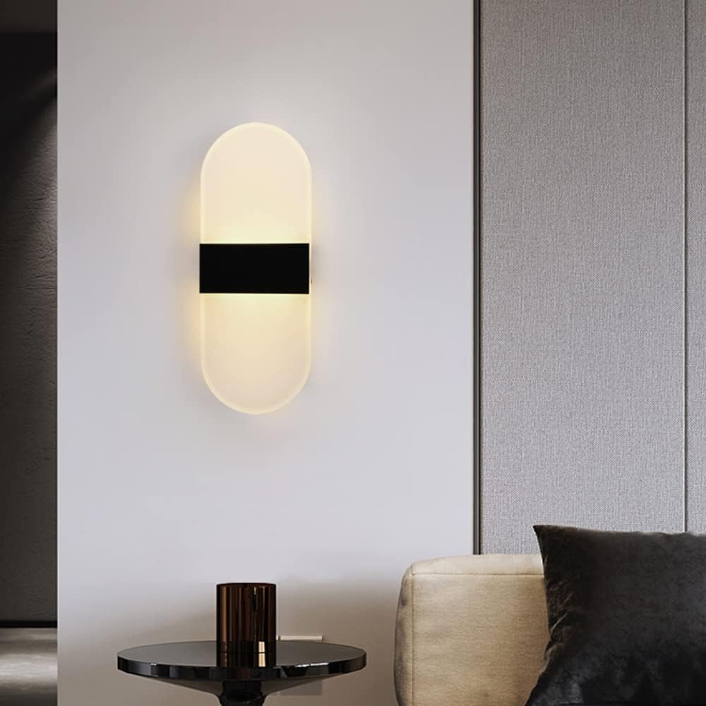 LED аплик за стена 12W SUBLIME OVAL BLACK