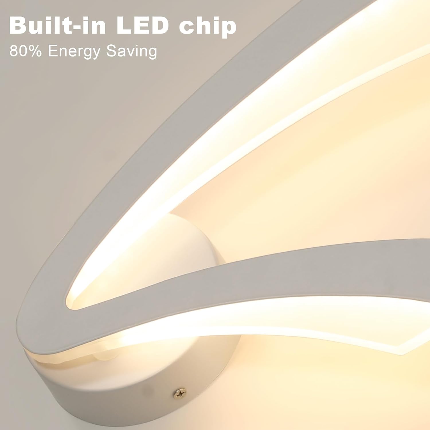 LED Аплик с отличителен дизайн, Бял – Еквивалент 150W