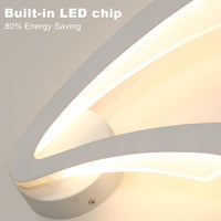LED Аплик с отличителен дизайн, Бял – Еквивалент 150W