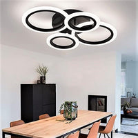 LED осветително тяло 2+2 CIRCLE BLACK Еквивалент 400W Дистанционно