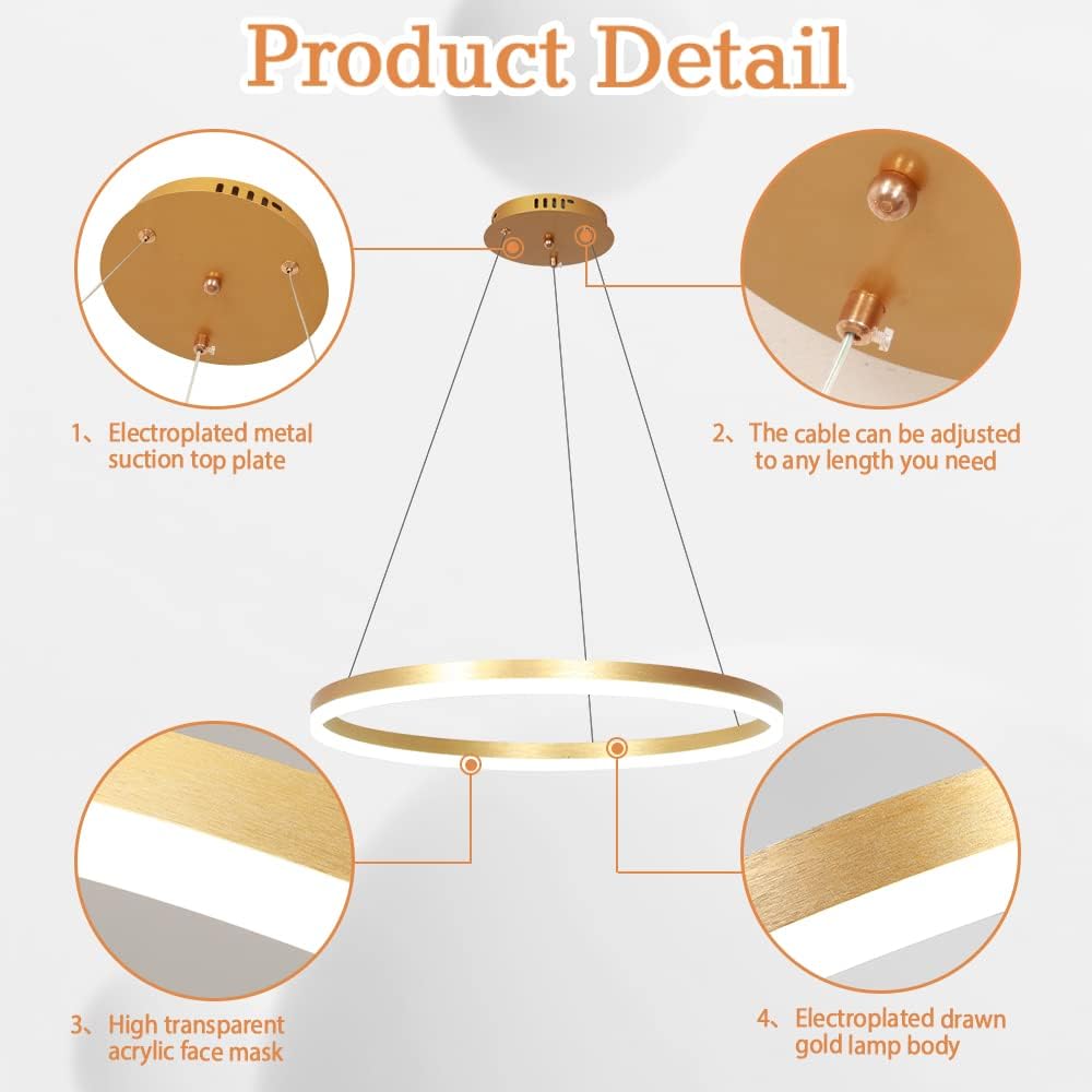 Lustra Led Wonderland Gold 1 Segment Echivalent 300W Lighting Fixtures