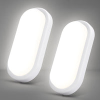 LED аплик 8W овален BAT бял външен ултратънък еквивалент 70W