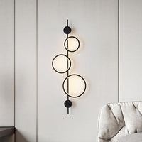 LED аплик 40W TRIPLE ROUND BLACK 3 функции