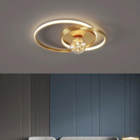 Lustra LED Enigma Gold Echivalent 300W Telecomanda AURIE / MINIMALIST DESIGN / 55CM Lighting Fixtures