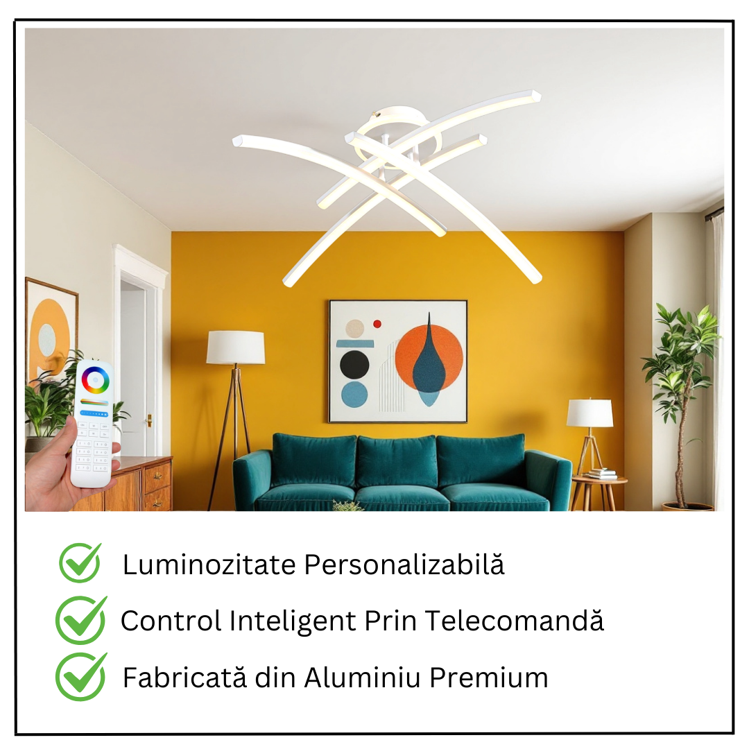 LED осветително тяло 66W Ophelia 4 елемента БЯЛА Еквивалент 400W Дистанционно