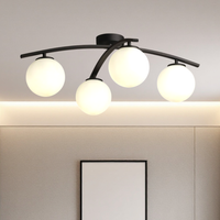 Lustra Abajur 4xE27 MAT BLACK - DM 2601/4 NEAGRA / ABAJUR Chandeliers