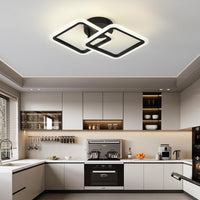 LED осветително тяло 1+1 Square Design Black Еквивалент 300W Дистанционно