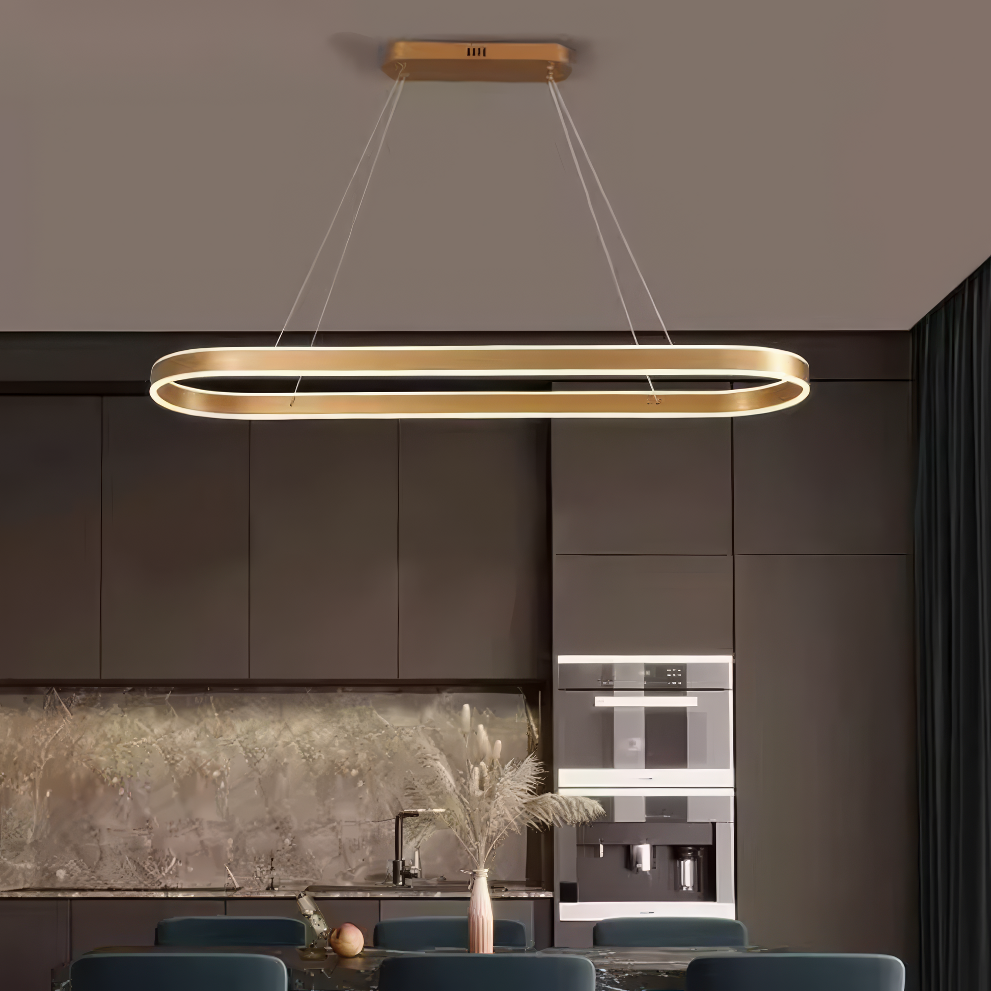 Осветително тяло LED KING Gold 1 Сегмент Овал Еквивалент 400W Дистанционно