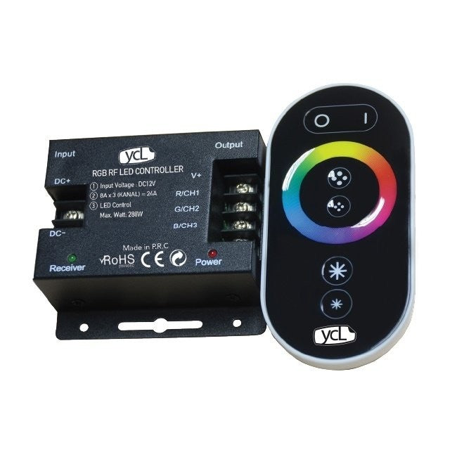 КОМПЛЕКТ LED лента RGB 12V IP21 5 метра RF TOUCH дистанционно