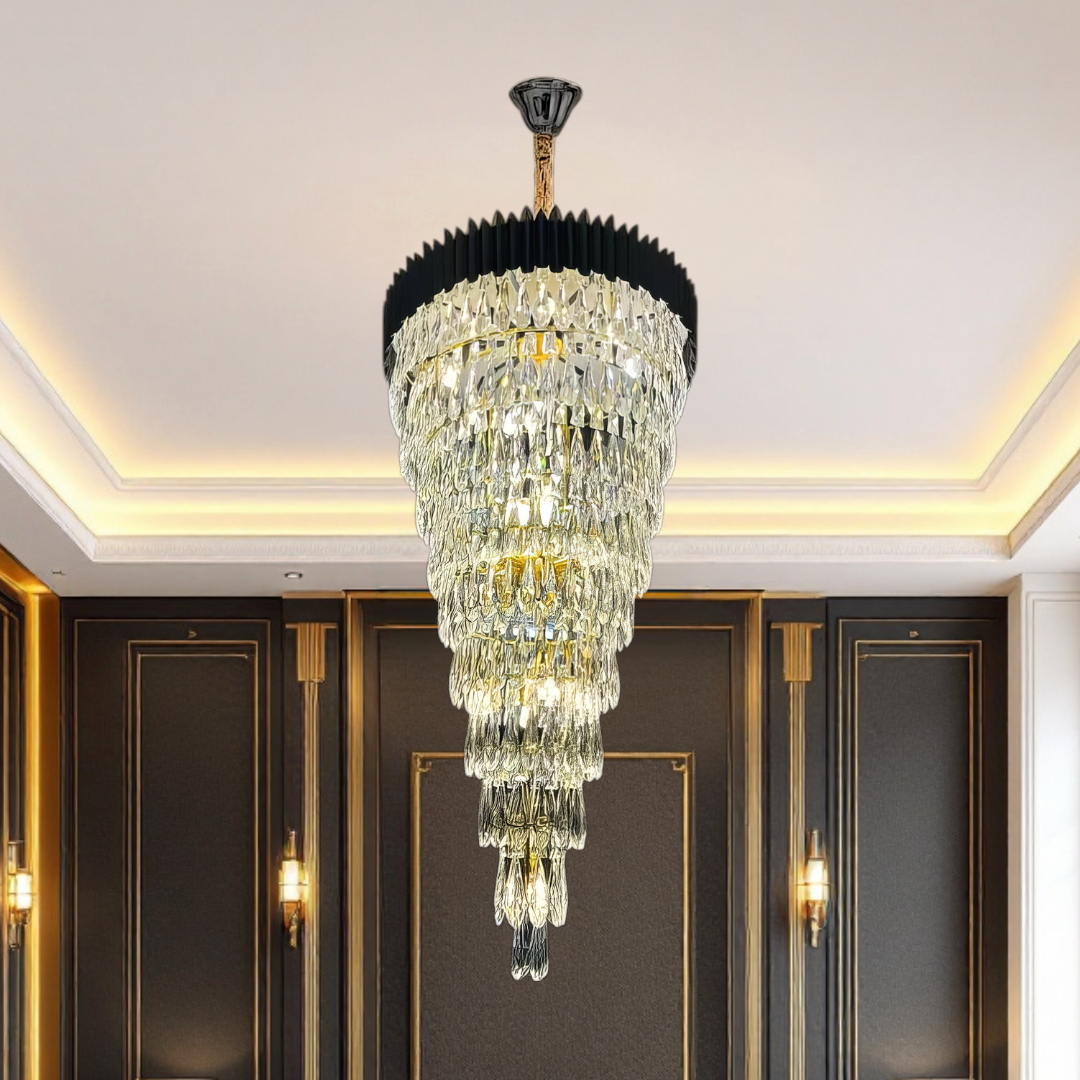 Кристален полилей 160CM Black Extravaganza 25xE14