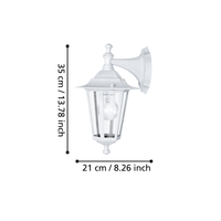 Felinar Alb LATERNA 5 Eglo Exterior ALBA / FELINAR EXTERIOR / E27 EXTERIOR LAMP
