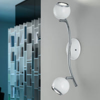 Lustra BIMEDA cu 2 Spoturi White & Silver 36CM 36.5CM Chandeliers