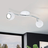 Lustra BIMEDA cu 2 Spoturi White & Silver 36CM 36.5CM Chandeliers