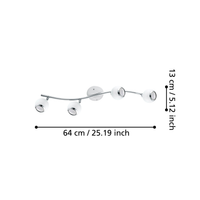 Осветително тяло BIMEDA с 4 спота White & Silver 64CM