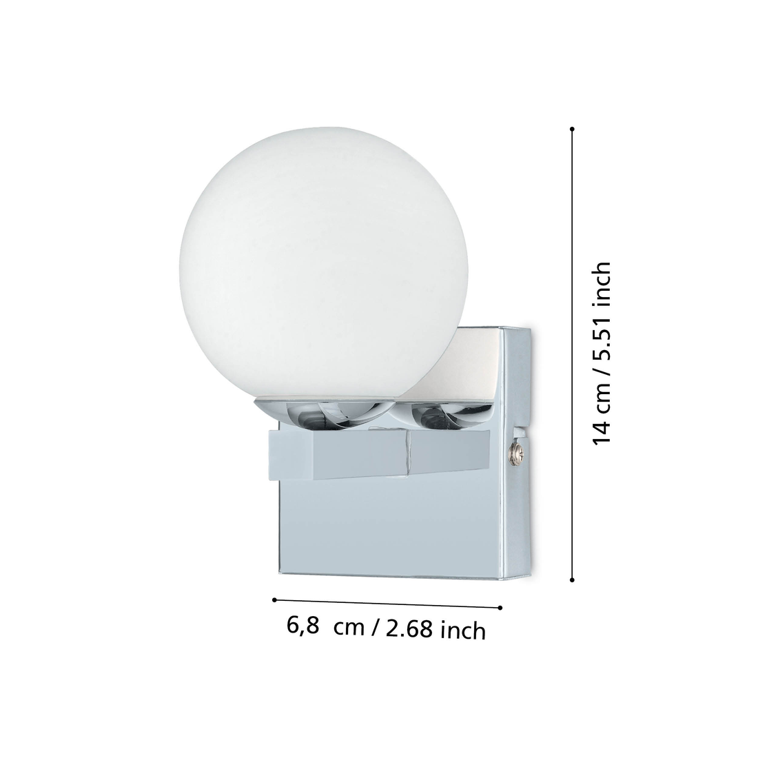 Aplica 1xG9 NINA EGLO Globe 31017 CHROME / ABAJUR / APLICA PERETE Wall Light Fixtures