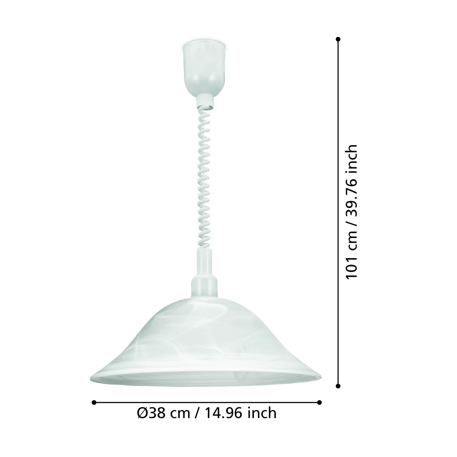 Пендел ALESSANDRA White 1xE27 Eglo Ø38CM