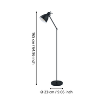Лампадар PRIDDY Black 137CM Eglo