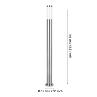 Декоративен градински стълб HELSINKI Silver 1xE27 Eglo