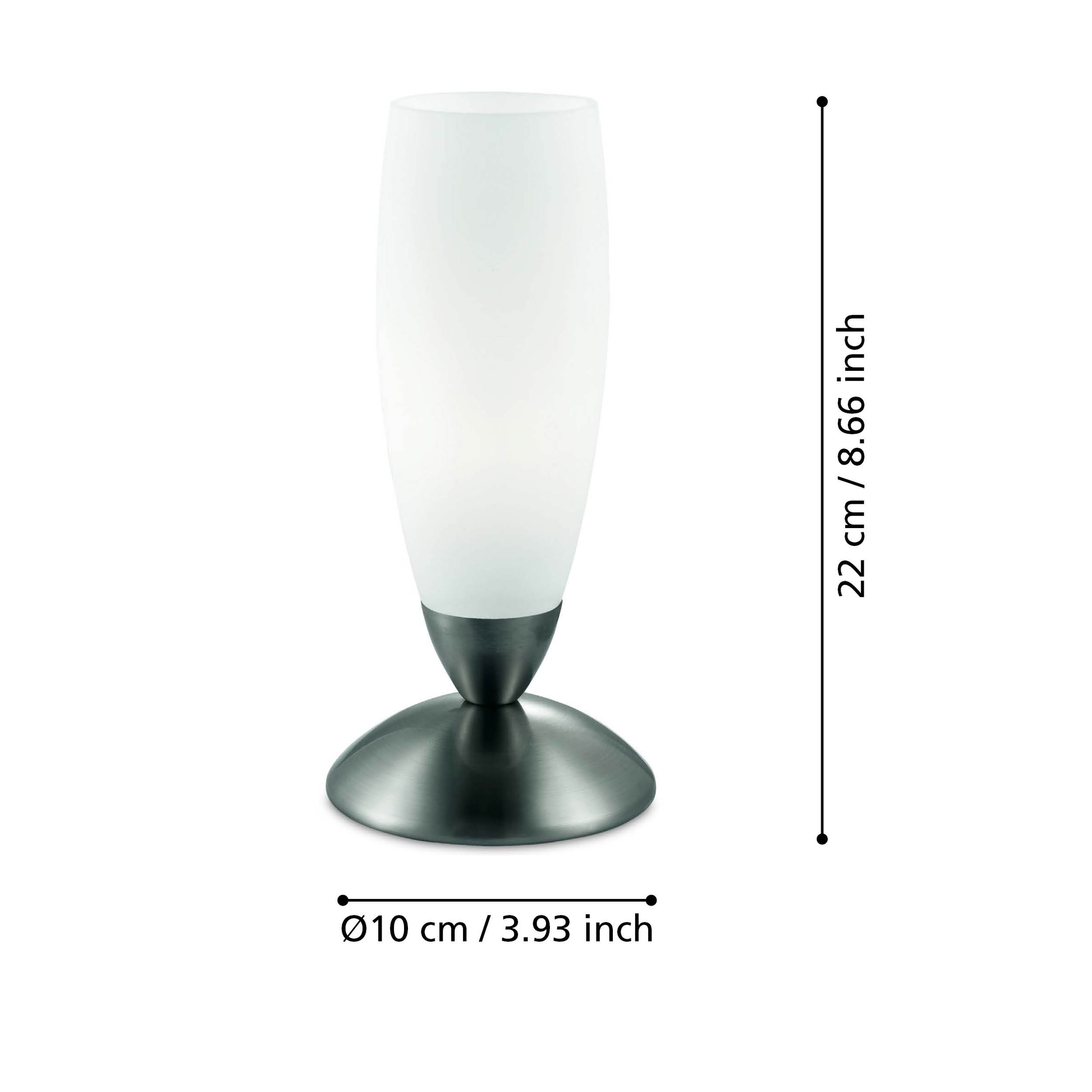 Декоративна лампа SLIM Silver & White 22CM