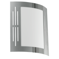 Aplica Exterior CITY Silver & White Eglo Wall Light Fixtures