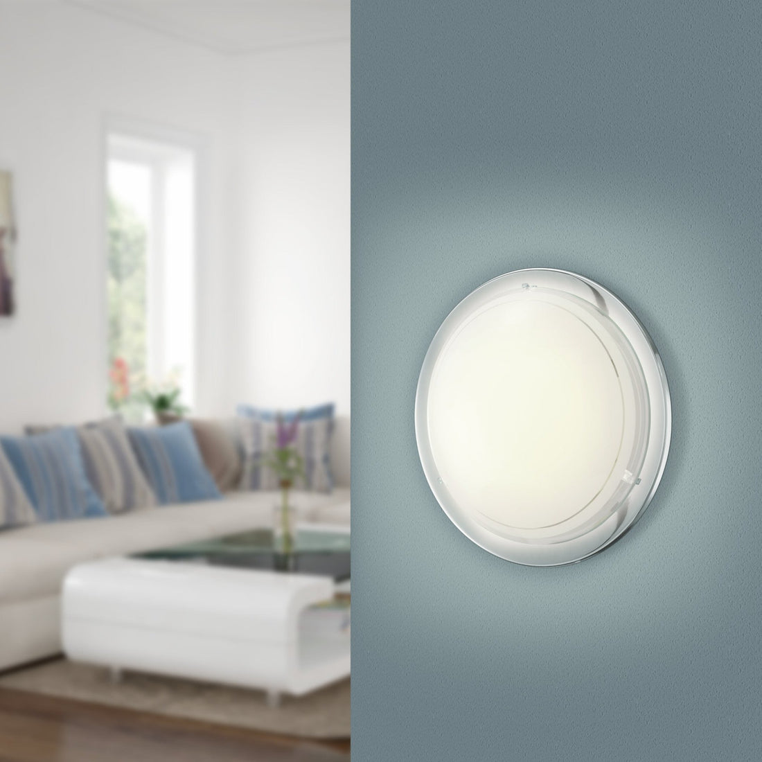 Plafoniera PLANET 1 Silver & White Rotunda 29CM led ceiling light
