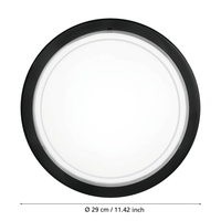 Plafoniera PLANET 1 Black Rotunda 29CM APLICA PERETE / TAVAN / 29CM led ceiling light